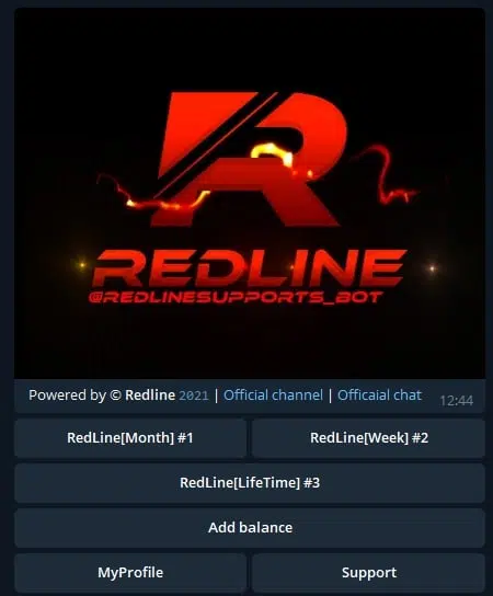 RedLine Telegram channel.